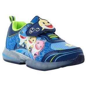 Vibrant Blue Shark Kids Sneakers